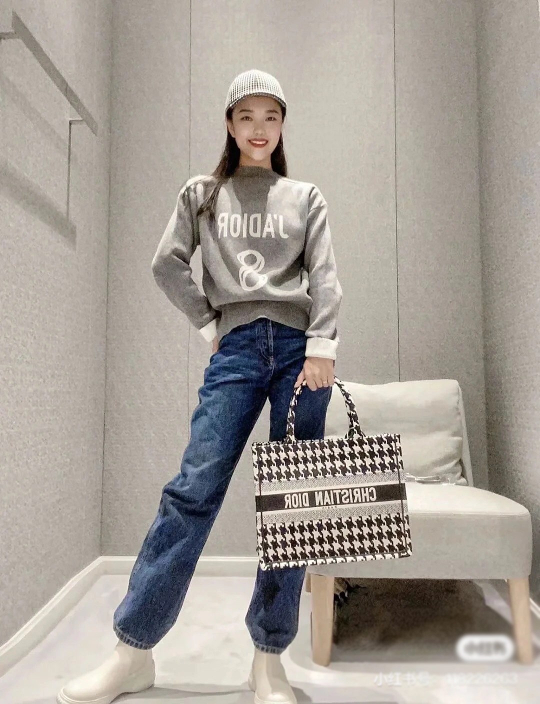 クリスチャンディオール DIOR J'ADIOR 8 ボクシーセーター カシミア