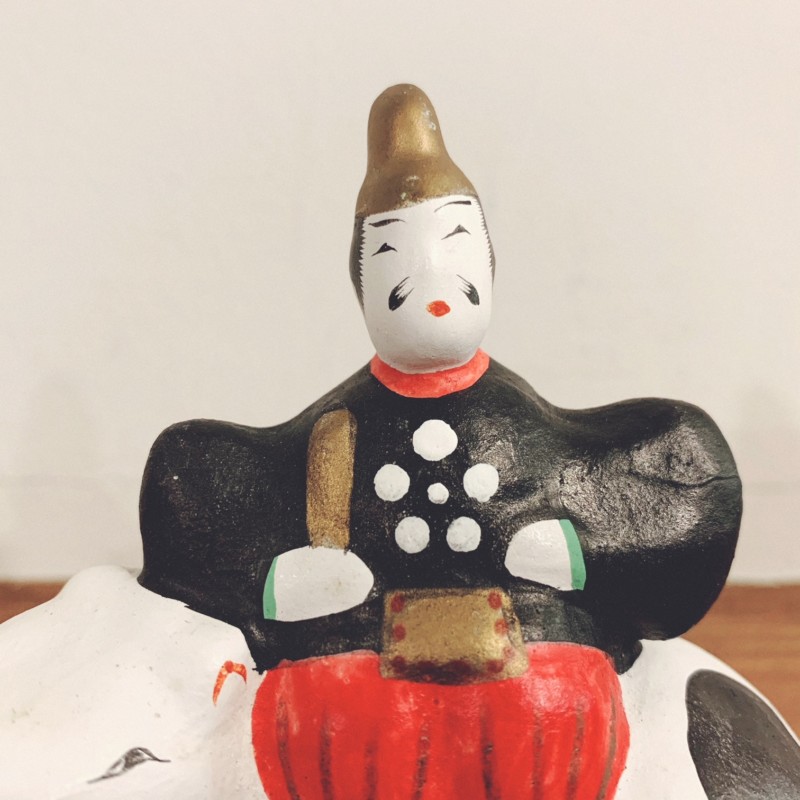 牛のおもちゃ 相良人形『牛乗り天神』 ｜ 七代目さがらたかし・山形県