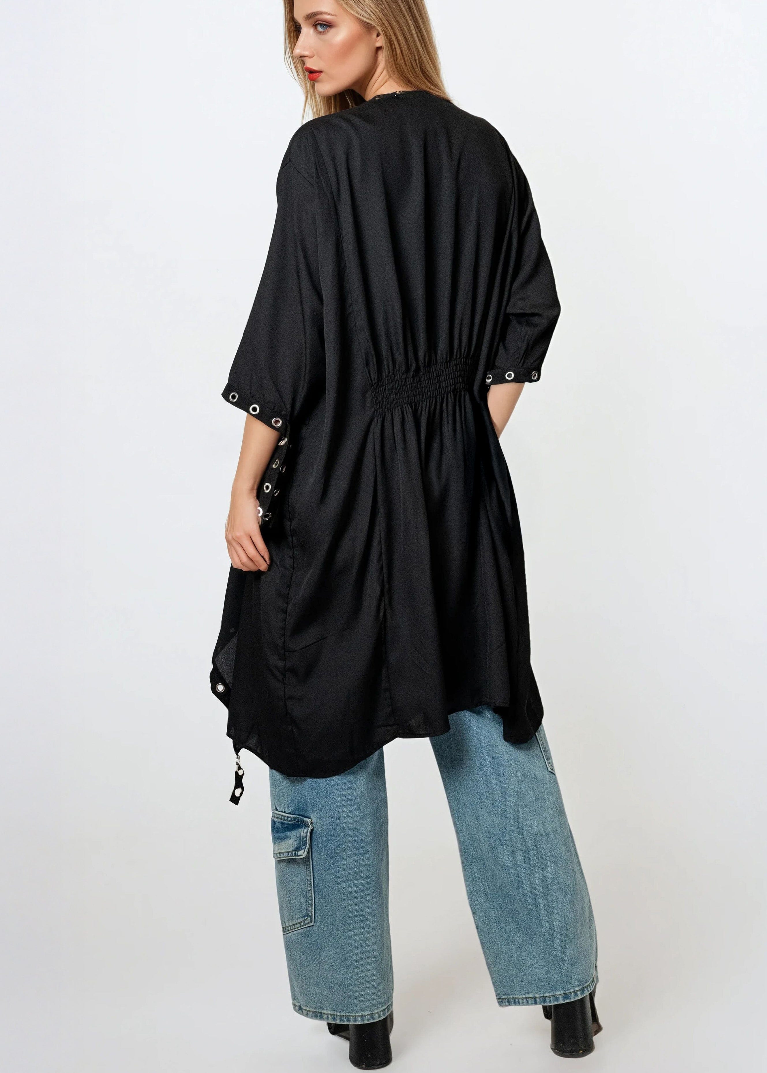 Black Rivet Kimono - Kate Hewko