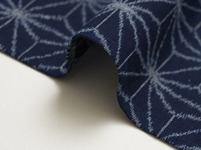 麻の葉模様弓浜絣単衣着物(y21_2136Ak) 着物紹介