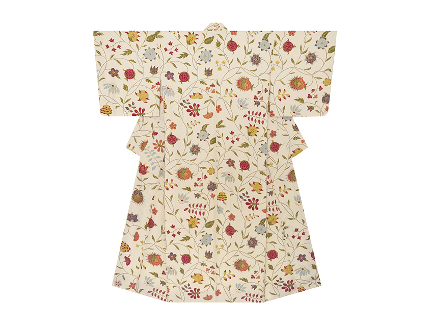 唐花模様小紋袷着物(L21_4106pd) 着物紹介