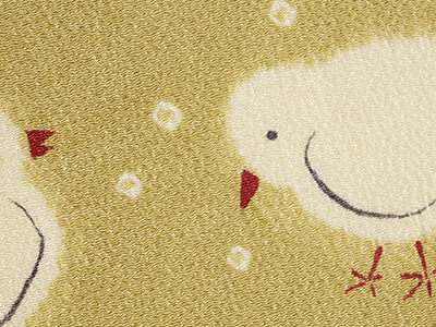 ひよこの模様二部式名古屋帯(K21_3076hu)紹介