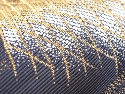 雲林綴」網干模様八寸名古屋帯 祥園製(k34076hd) 帯紹介