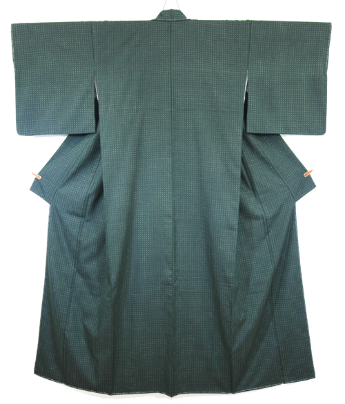 重要無形文化財本場結城紬 二色蚊絣着物 廣田別機（Y28760kH） 特選