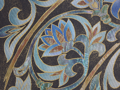 花唐草模様螺鈿錦本金本袋帯 川島織物製(D76260Lv) 特選きもの・帯紹介