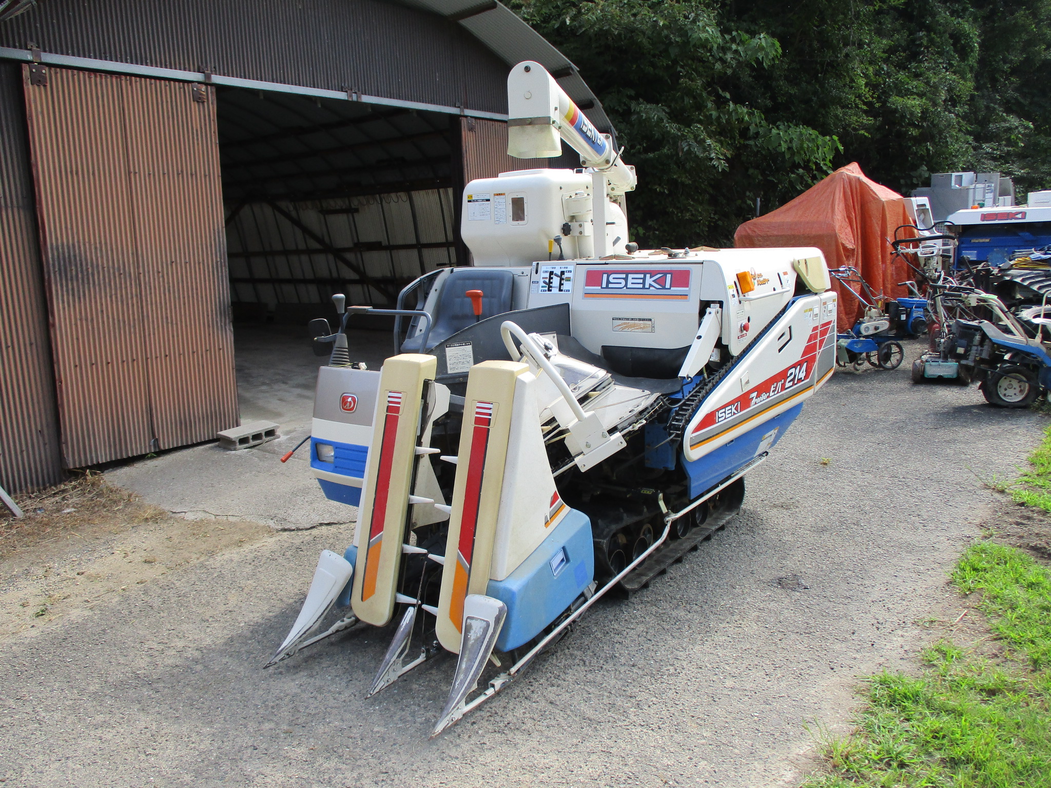 ヰセキ コンバイン HV214G-KWC 14ps 使用時間289h 2条刈 グレンタンク