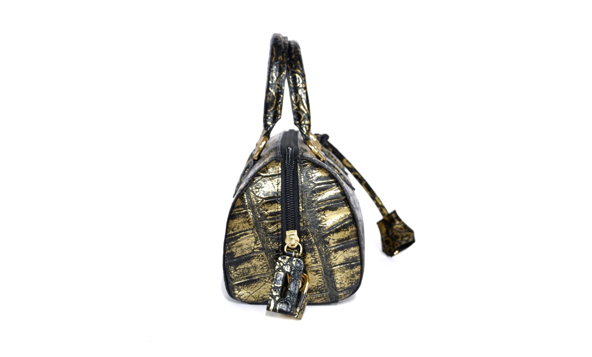 オーダーメイド事例〜クロコダイルミニボストンバッグ(南京錠付き