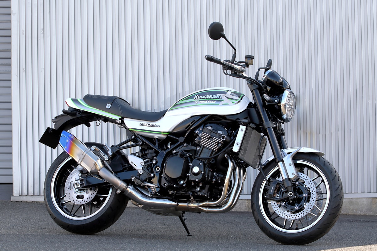 TRICKSTARより、Z900RS用のスリップオンマフラー IKAZUCHIが登場
