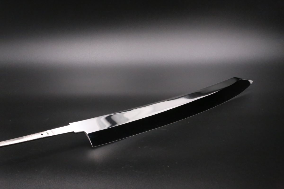 剣型 切付柳刃 V金10号 390mm 全鋼本焼 鏡面仕上げ 中川悟志作-歌舞伎