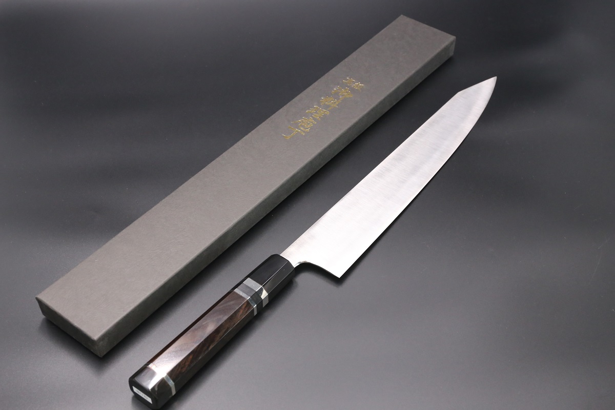 本焼V金10号和牛刀240mm 黒檀八角柄 切付和牛刀 薄造り V金10号 360mm