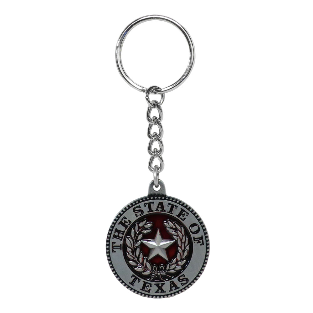 キーホルダー キーチェーン メタル アメリカ テキサス州 州章