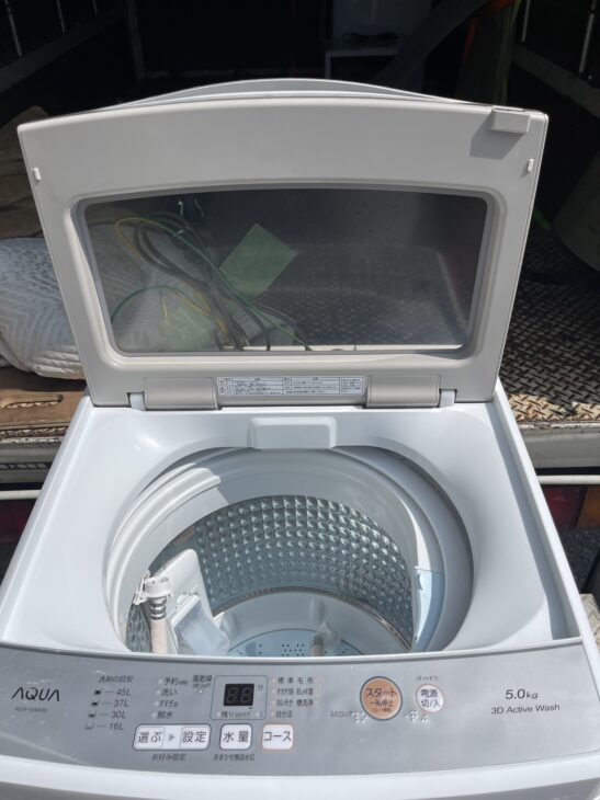 2022年製のアクア洗濯機 AQW-S5M(W)を習志野市で【高価買取】 ｜出張