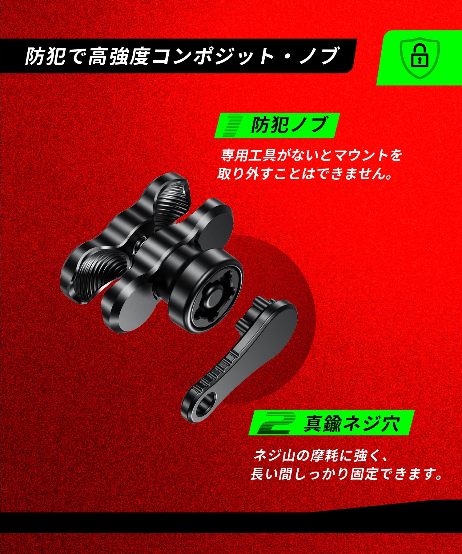 マウントパーツ 盗難防止 (60mm/防犯/アルミ) KDR-R1-3-60MM – 株式