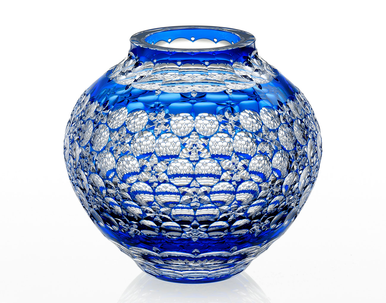 江戸切子 伝統工芸士・篠崎英明作 花器＜玉舞＞ | カガミクリスタル