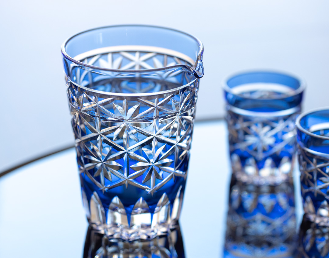 江戸切子 酒器揃＜星花＞ | カガミクリスタル