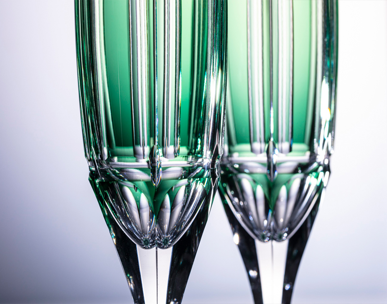 江戸切子 ペアフルートシャンパングラス＜竹の膳＞ | カガミクリスタル