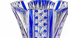 江戸切子 花瓶＜笹っ葉に八角籠目紋＞ | カガミクリスタル