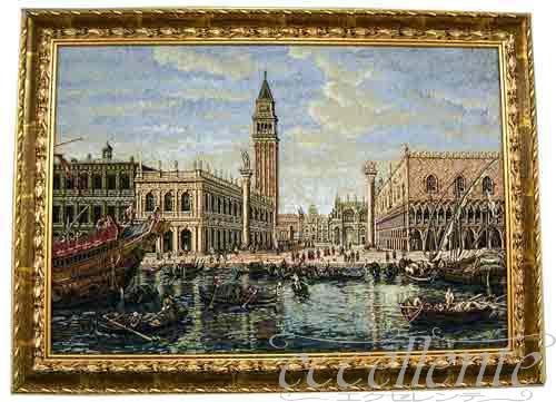 イタリア製ゴブラン織額絵