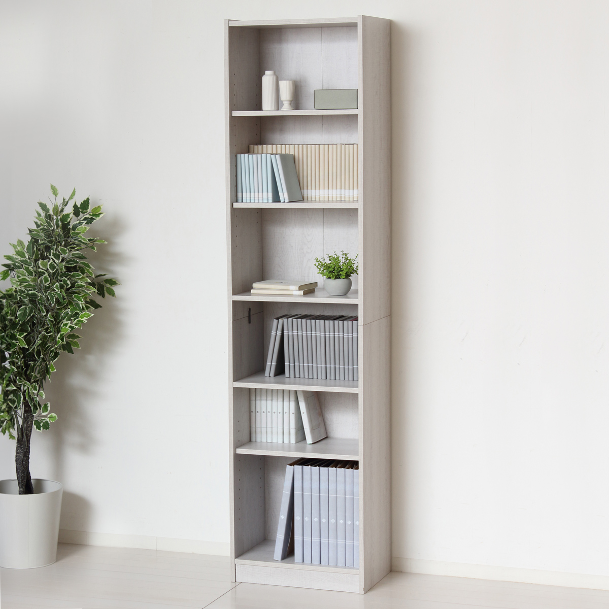 らくらく組立文庫本棚 幅450 奥行295 高さ1800 KRS-RK45BS 通販