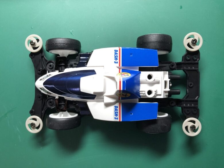 ミニ四駆 MSシャーシ ダッシュ3号・流星（シューティングスター）の