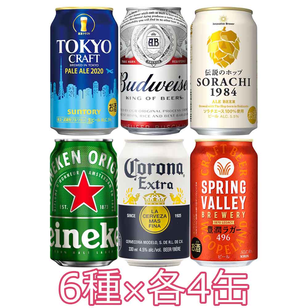 セット〕世界のビールセレクション 6種24缶セット ※店舗からのお届け