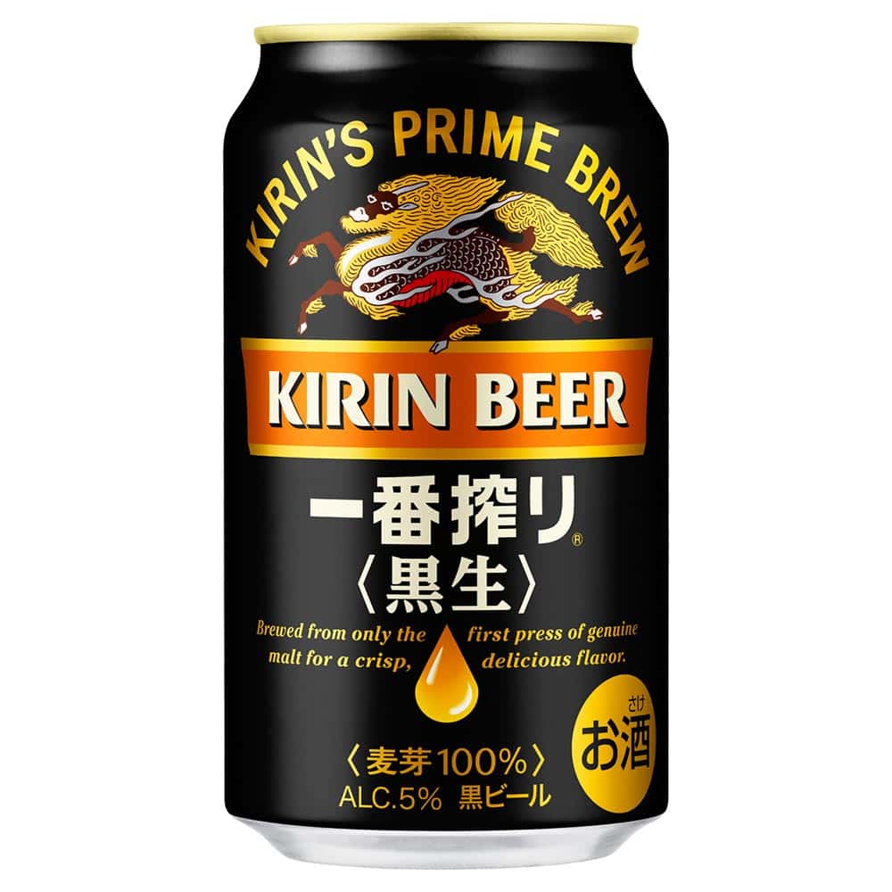 キリン 一番搾り 黒生 350ml缶｜格安・安いお酒の通販／配達ならカクヤス