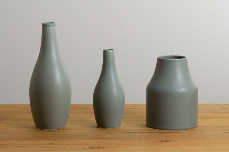 フラワーベース M (グレー) かもしか花卉店 かもしか道具店オンライン