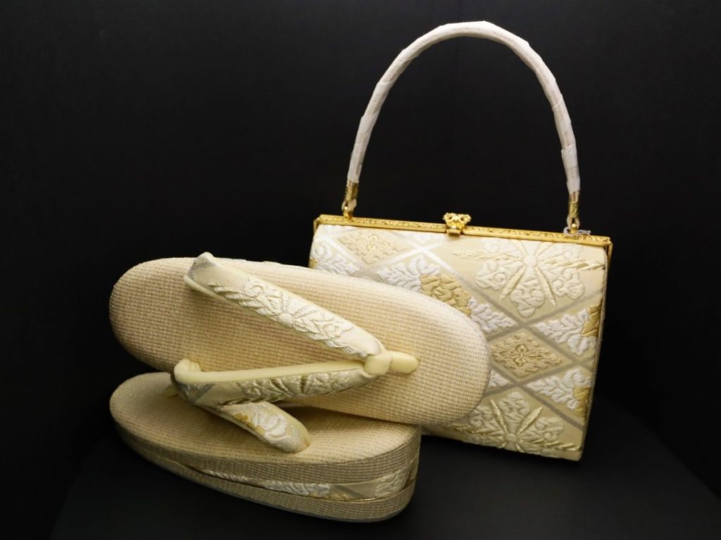 正絹和装バッグ草履セット2024｜結婚披露宴、パーティー、留袖等にお