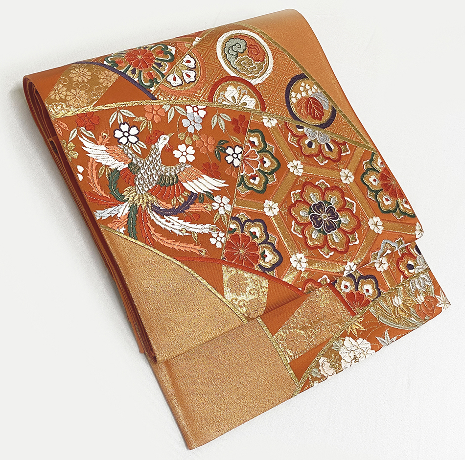 正絹袋帯、六通柄の写真