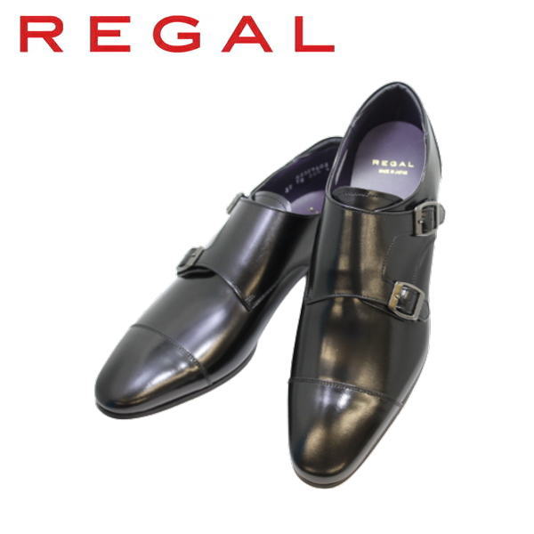 リーガル 靴 メンズ ビジネス REGAL 37TR BC 黒 ダブルモンク