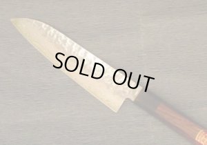 三徳包丁お勧め！ダマスカス 本鍛造 槌目墨流し包丁