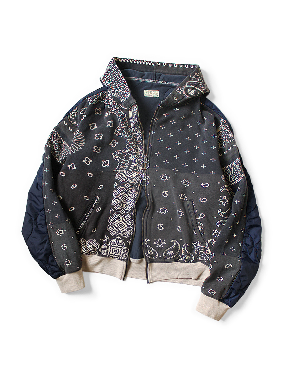 KAPITAL ネイビー 魚柄のベスト男女兼用 KAPITAL ネイビー 魚柄の