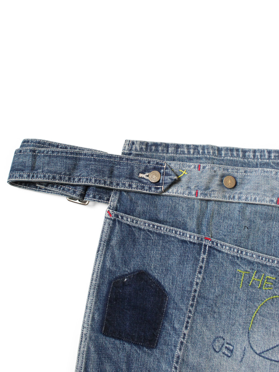 12ozデニム カバーオールエプロン(メモリアル刺繍モデル) | KAPITAL