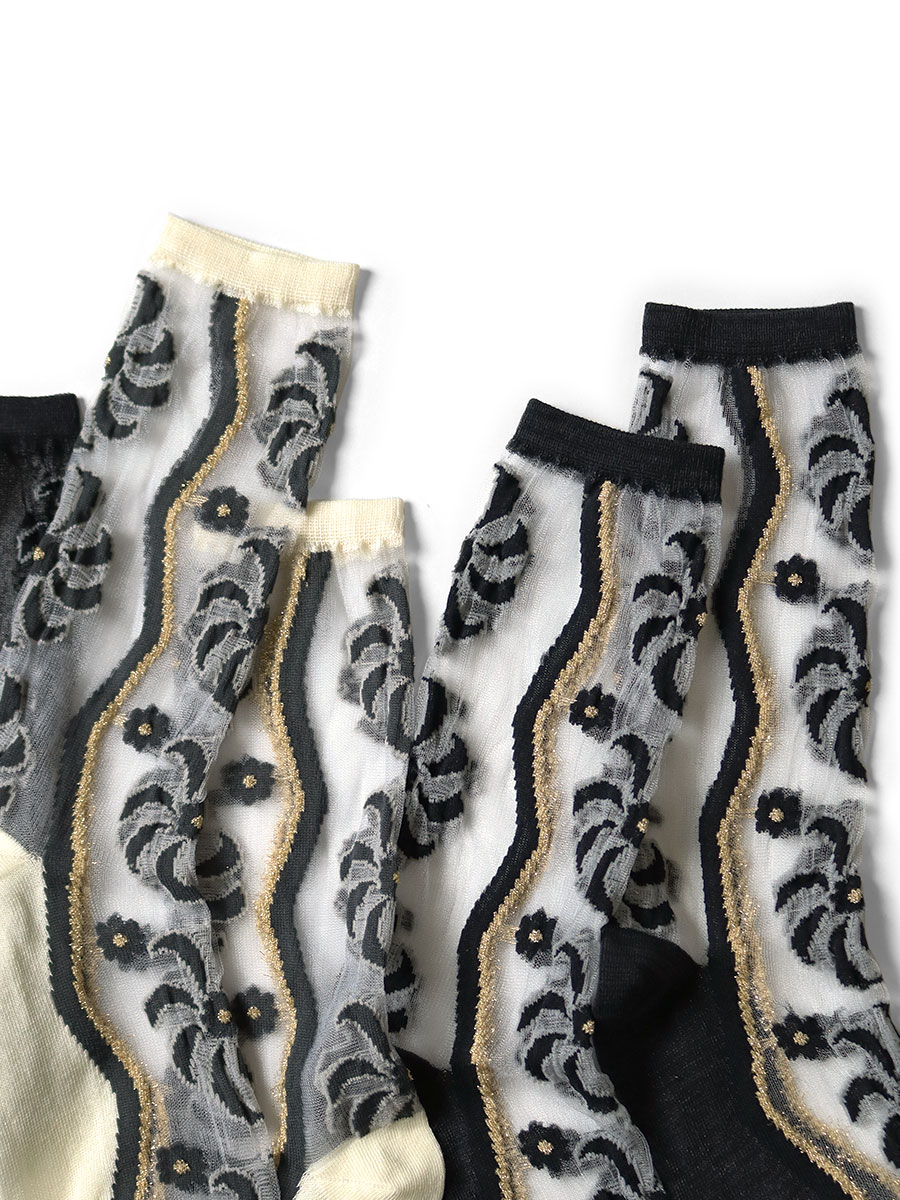 200本 ムーランキルト柄 シースルーソックス | KAPITAL