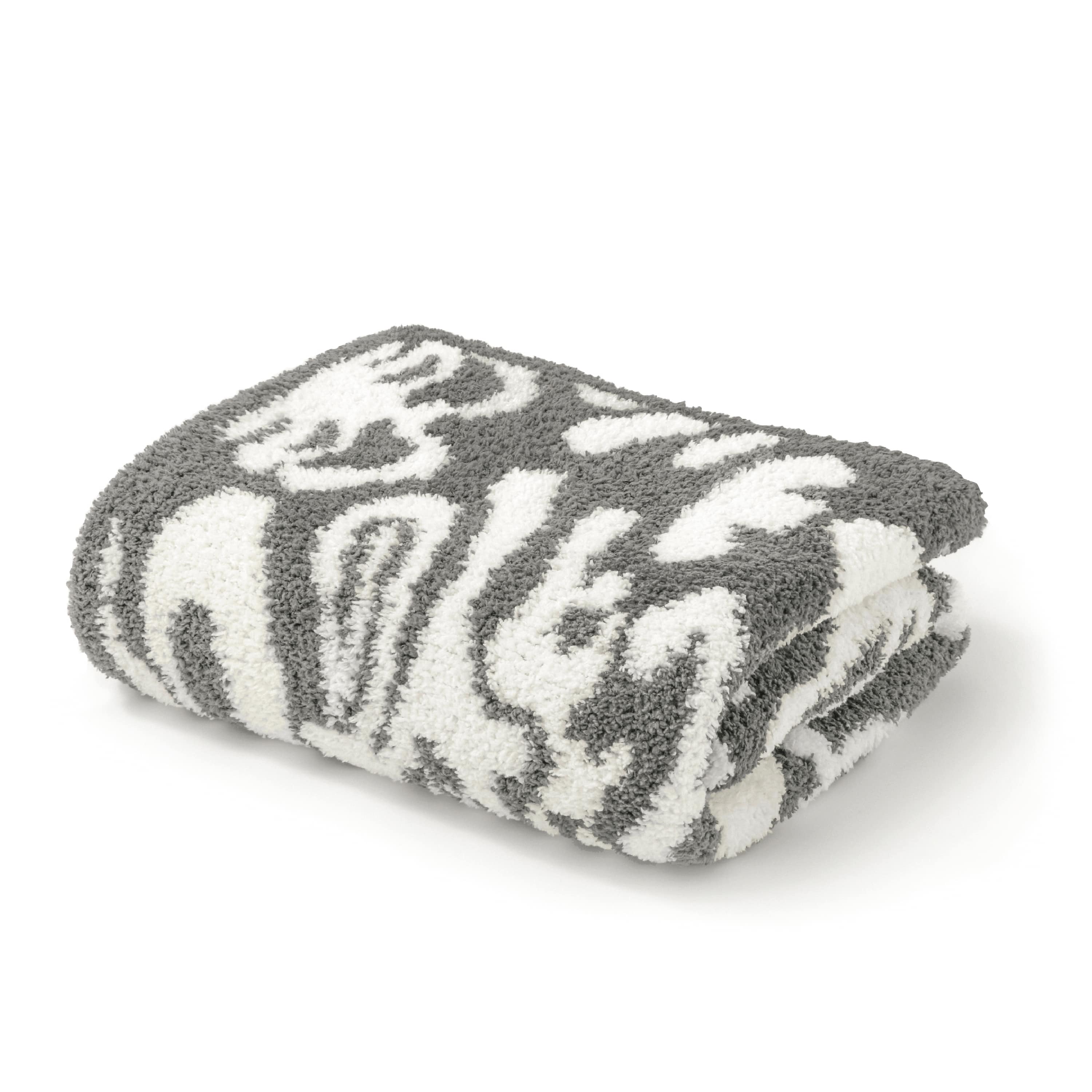 HALF BLANKET / DAMASK(85×110cm medium gray/creme): BLANKET