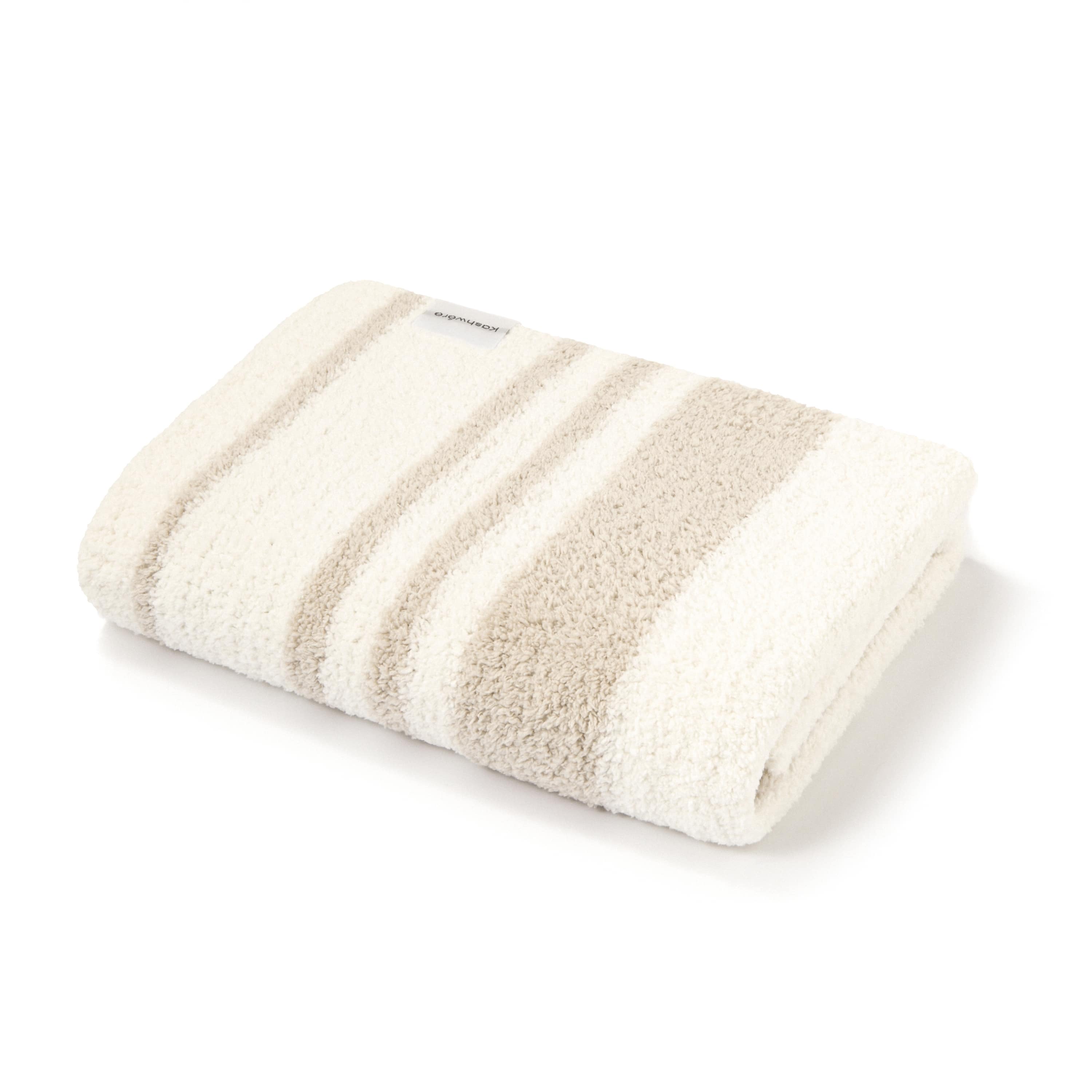 HALF BLANKET / STRIPE(85×110cm creme/beige): BLANKET | kashwere