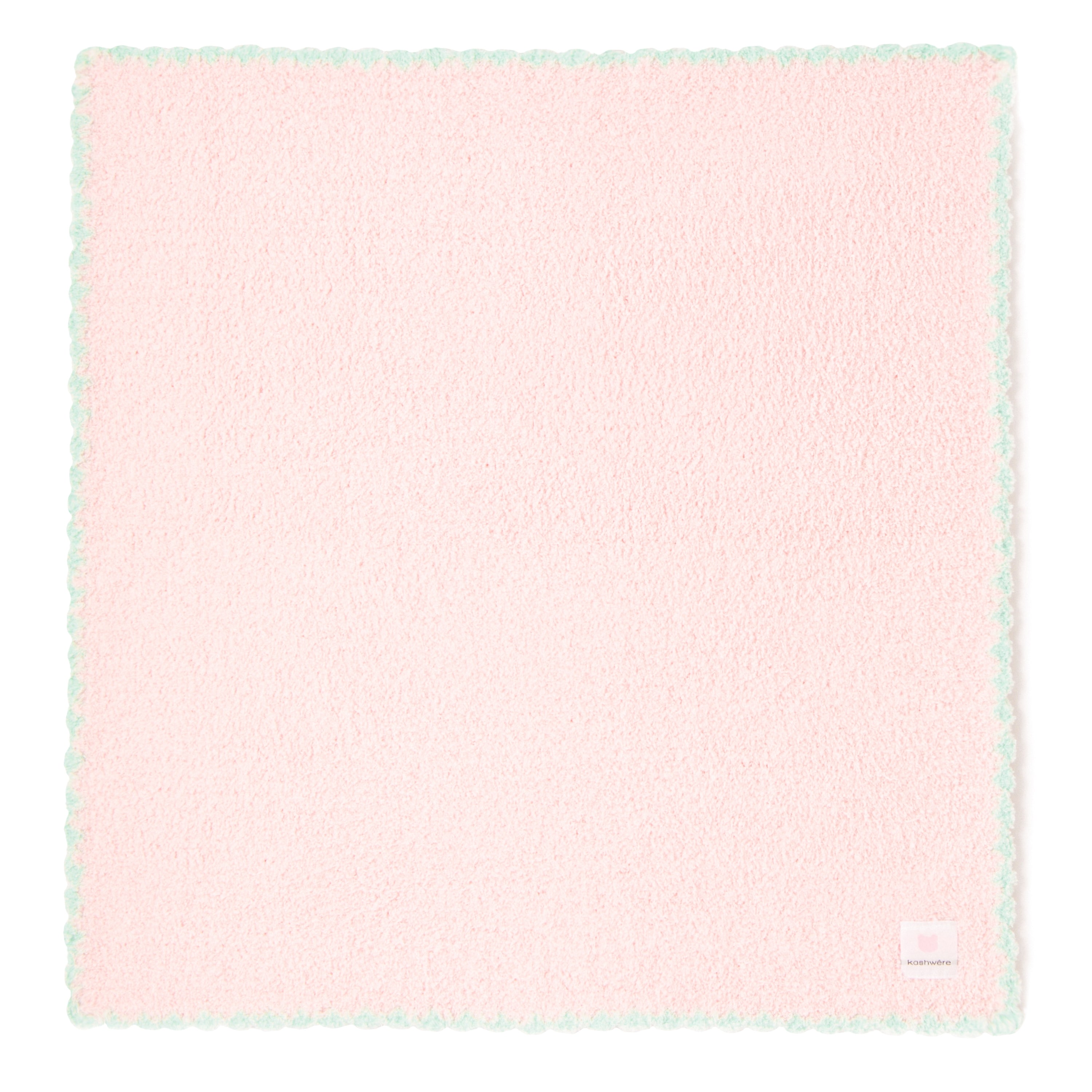 BABY BLANKET TRIM(78×78cm pink/ice green): BABY&KIDS | kashwere