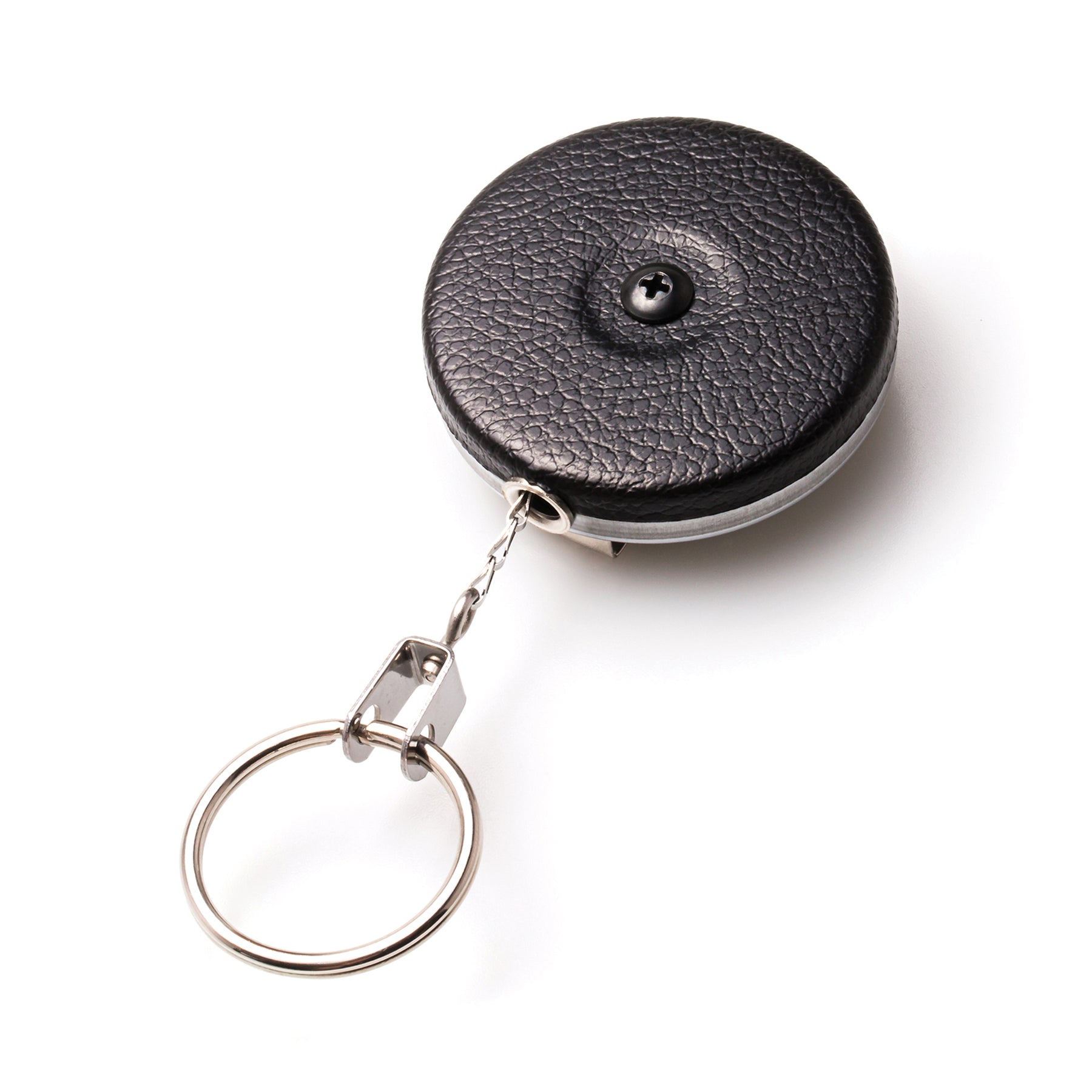ORIGINAL Retractable Keychain in Vintage Chrome or Vinyl Black