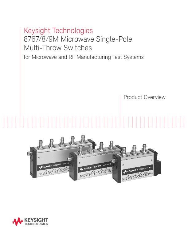 8767/8/9M Microwave Single-Pole Multi-Throw Switches for Microwave