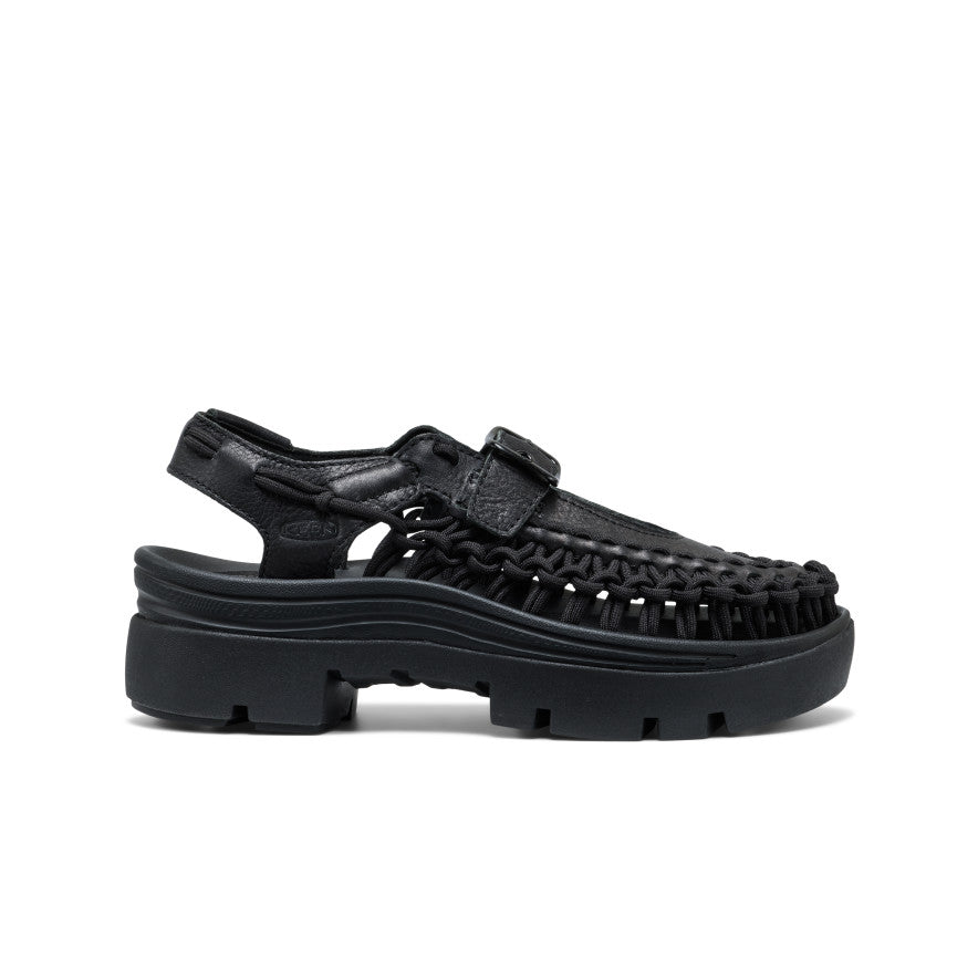 All Gender UNEEK PLT Mary Jane Sneaker | Black Smooth Lea | KEEN