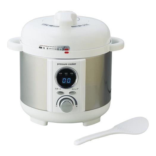 アルファックス・コイズミ】電気圧力鍋 約幅26.8×奥26×高さ25.5cm・1.2
