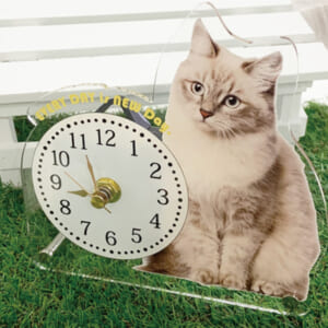 スタンドアクリル時計をオリジナルデザインで制作｜オリジナルグッズ