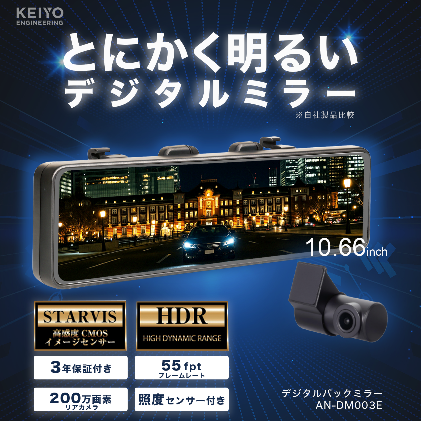 とにかく明るいデジタルバックミラーAN-DM003 | 株式会社慶洋