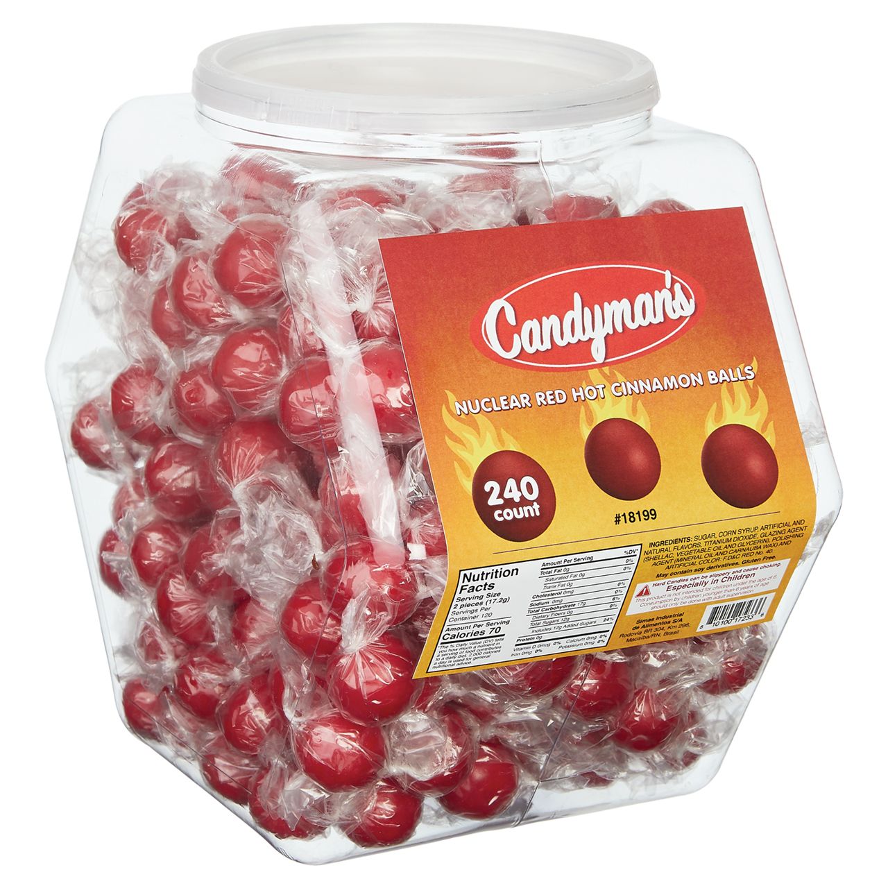Wholesale Candyman's Nuclear Red Hot Cinnamon Balls - Changemaker