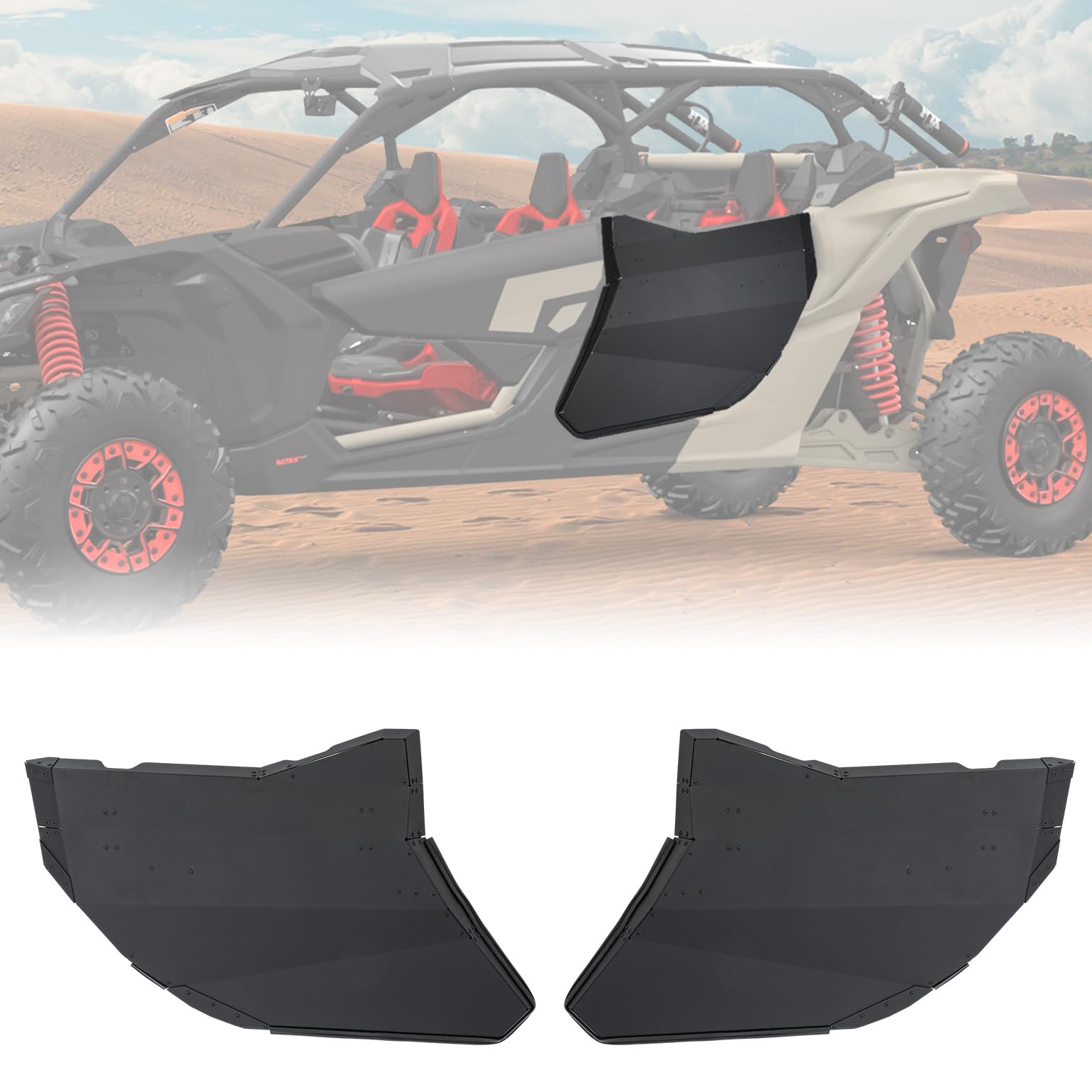 Rear Full Doors Aluminum for Can-Am Maverick X3 MAX – Kemimoto