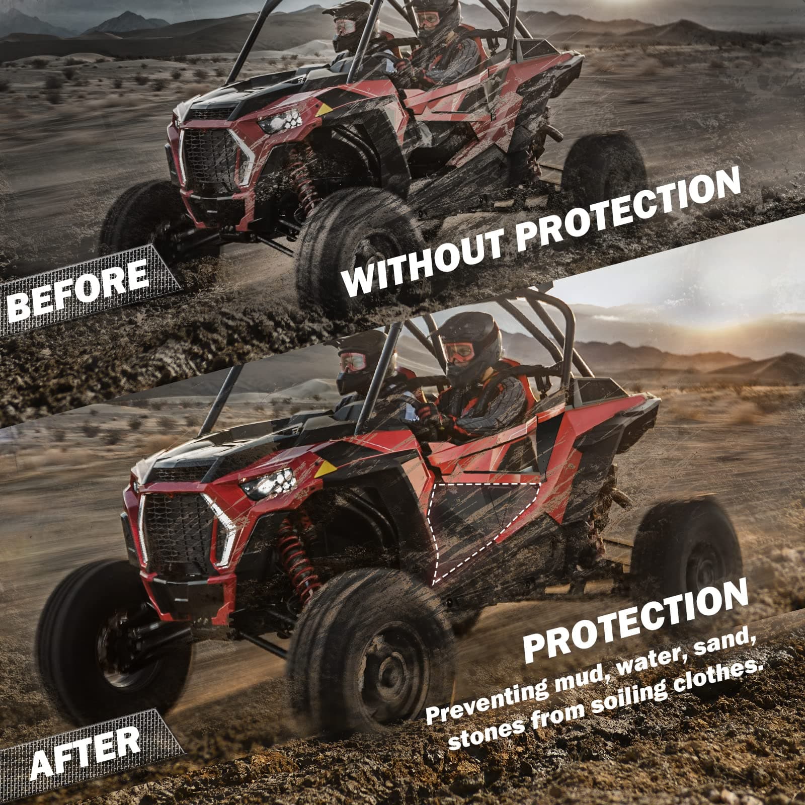 Polaris RZR XP 1000 Aluminum Lower Door Panel | KEMIMOTO – Kemimoto