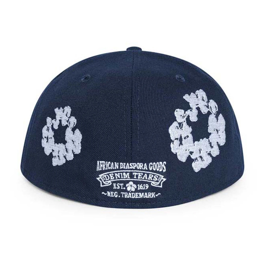 Denim Tears New Era Cotton Wreath 59/50 Cap Navy | Kenshi