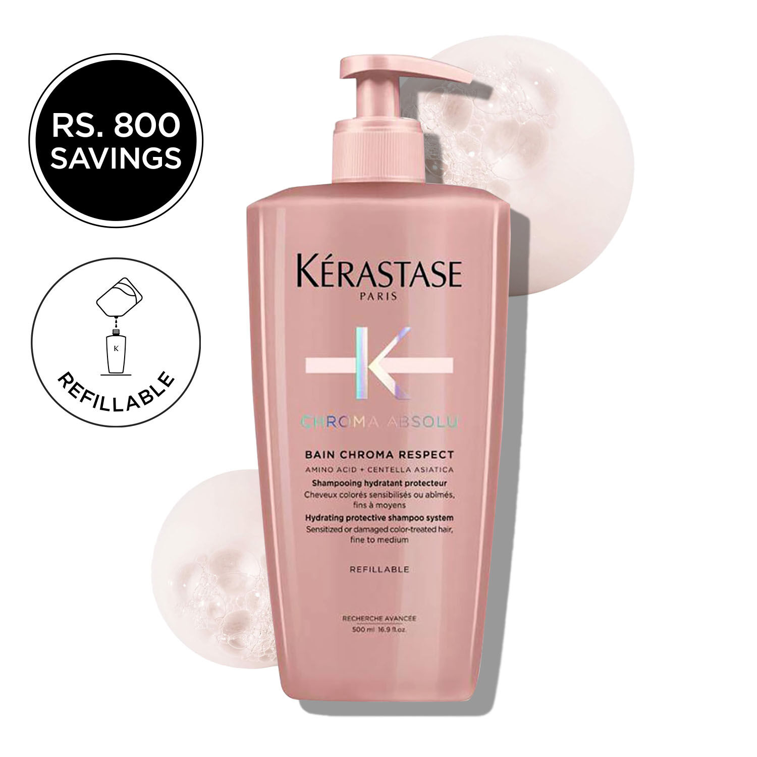 Kérastase Bain Chroma Respect Shampoo for Coloured Hair - Refill Pack