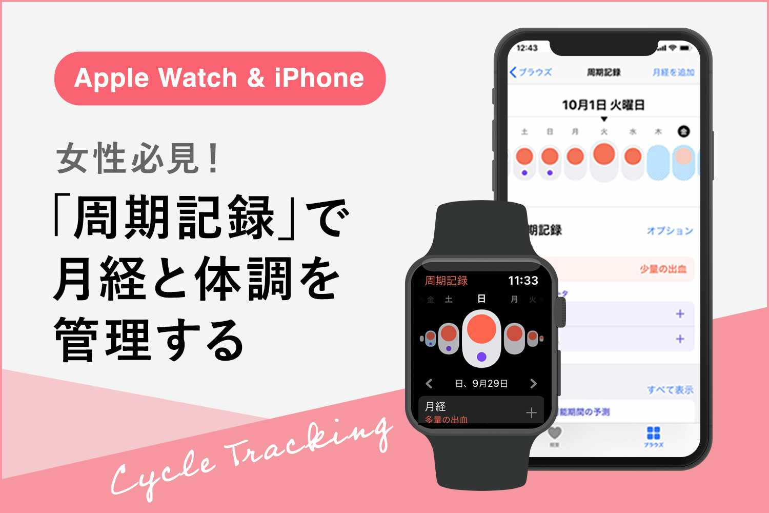 iPhoneとApple Watchで生理・妊娠管理ができる｢周期記録｣アプリを使っ