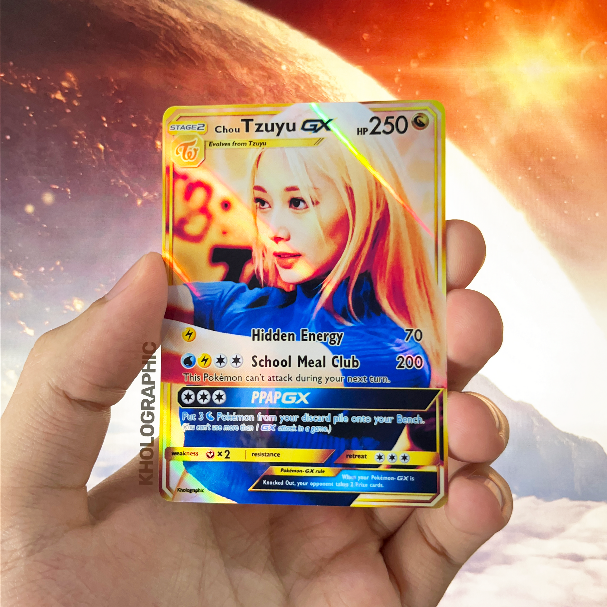 Twice Tzuyu GX Gold Holographic Cards – Kholographic
